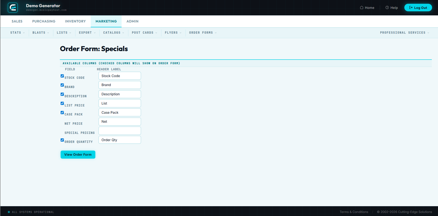 New Order Form