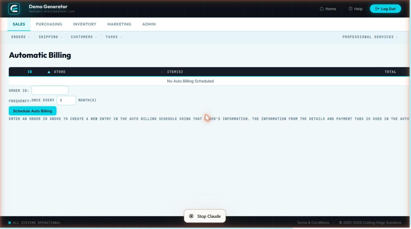 Auto Billing